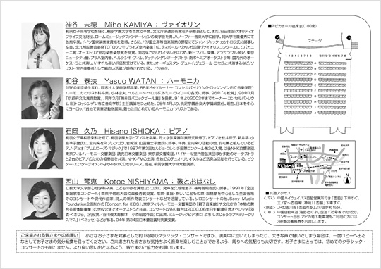 第４回親と子のためのコンサート　Concert for KIDS　０才からのクラシック