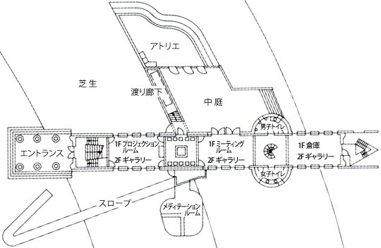 西脇市岡之山美術館の館内マップ