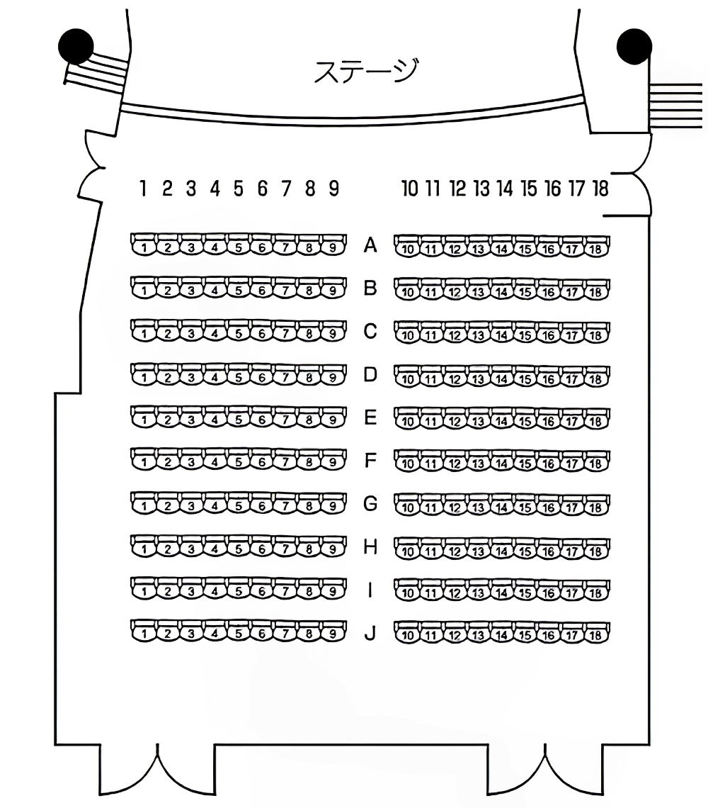 西脇市立音楽ホール　アピカホールの座席表