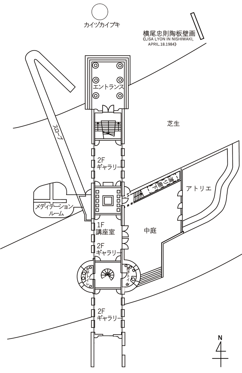 西脇市岡之山美術館の館内マップ